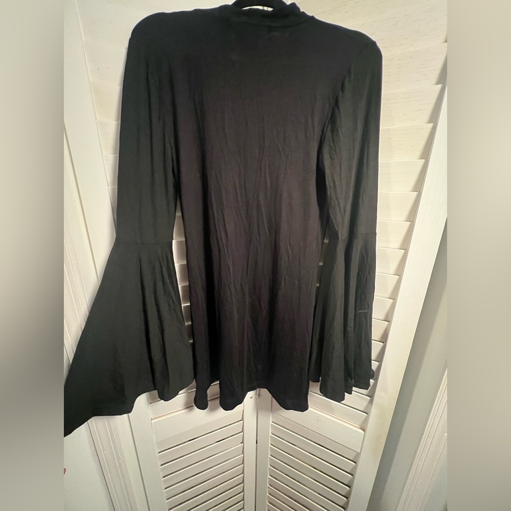 Free People Beach Black Long Sleeve Dress
